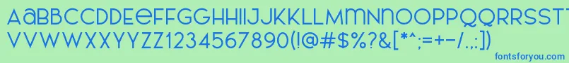 Saiba mais sobre a fonte AL LePORSCHE PersonalUseOnly Fonte AL LePORSCHE PersonalUseOnly – fontes azuis em um fundo verde