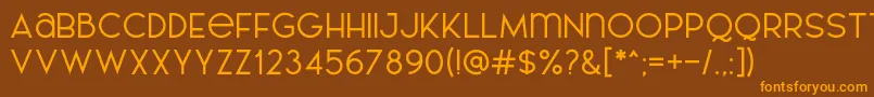 Czcionka AL LePORSCHE PersonalUseOnly – pomarańczowe czcionki na brązowym tle