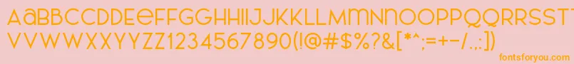 Fonte AL LePORSCHE PersonalUseOnly – fontes laranjas em um fundo rosa