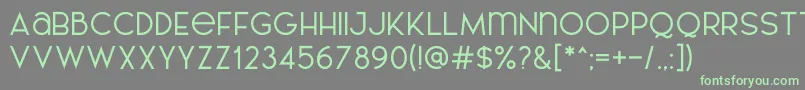 AL LePORSCHE PersonalUseOnly Font – Green Fonts on Gray Background