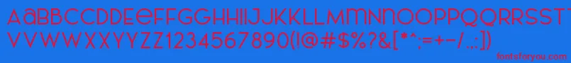 AL LePORSCHE PersonalUseOnly Font – Red Fonts on Blue Background