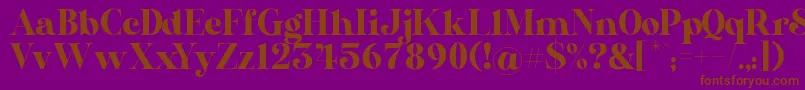 AL Nevrada Personal Use Only Font – Brown Fonts on Purple Background