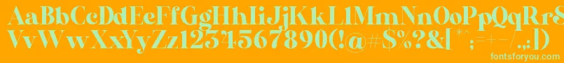 AL Nevrada Personal Use Only Font – Green Fonts on Orange Background