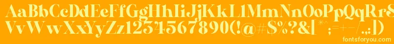 AL Nevrada Personal Use Only Font – Yellow Fonts on Orange Background