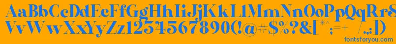 AL Nevrada Personal Use Only Font – Blue Fonts on Orange Background