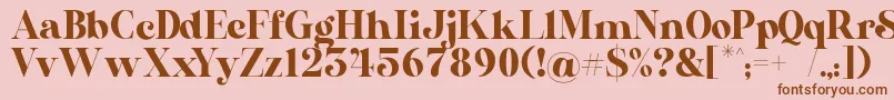 AL Nevrada Personal Use Only Font – Brown Fonts on Pink Background
