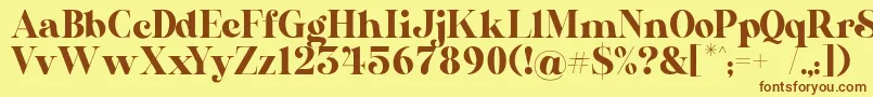 AL Nevrada Personal Use Only Font – Brown Fonts on Yellow Background