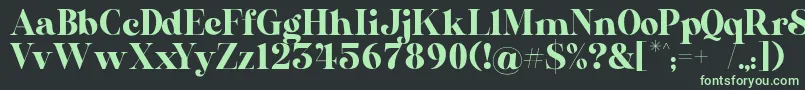 AL Nevrada Personal Use Only Font – Green Fonts on Black Background