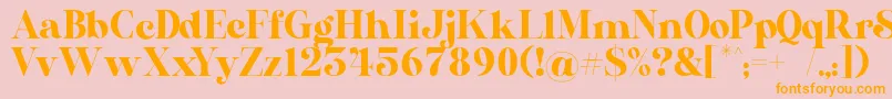 AL Nevrada Personal Use Only Font – Orange Fonts on Pink Background