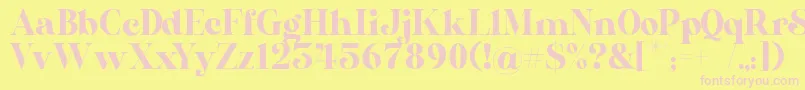 AL Nevrada Personal Use Only Font – Pink Fonts on Yellow Background