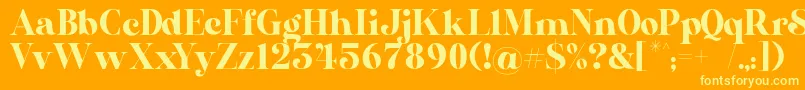 AL Nevrada Personal Use Only Font – Yellow Fonts on Orange Background