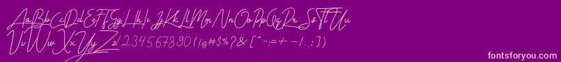 alabama Font – Pink Fonts on Purple Background