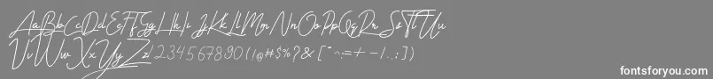 フォントalabama – 灰色の背景に白い文字