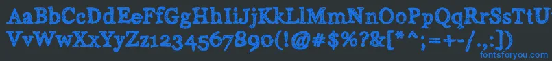 Alabama Font – Blue Fonts on Black Background