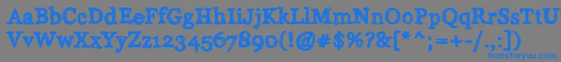 Alabama-Schriftart – Blaue Schriften auf grauem Hintergrund