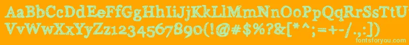 Alabama Font – Green Fonts on Orange Background