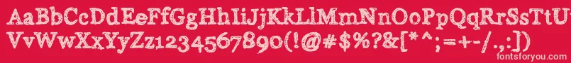 Alabama Font – Pink Fonts on Red Background