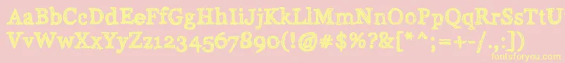 Alabama-Schriftart – Gelbe Schriften auf rosa Hintergrund