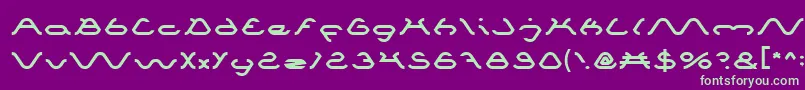 Шрифт SpiderLight – зелёные шрифты на фиолетовом фоне