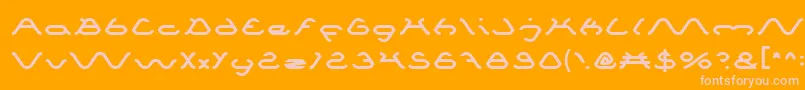 SpiderLight Font – Pink Fonts on Orange Background