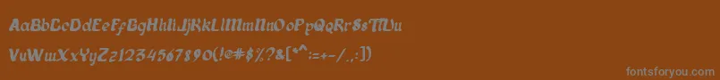 Шрифт aladina – серые шрифты на коричневом фоне