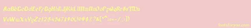 aladina Font – Yellow Fonts on Pink Background
