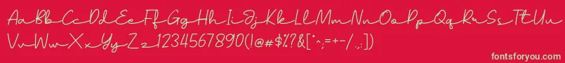 alagambe Font – Green Fonts on Red Background