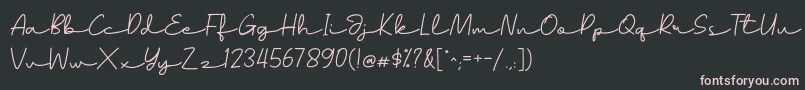 alagambe Font – Pink Fonts on Black Background