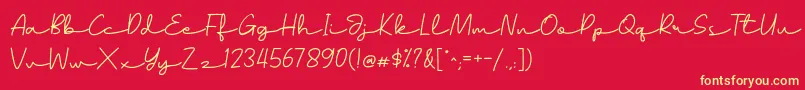 alagambe Font – Yellow Fonts on Red Background