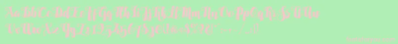 Alamark Lite Free Font – Pink Fonts on Green Background