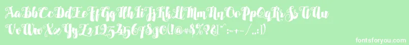 Alamark Lite Free Font – White Fonts on Green Background