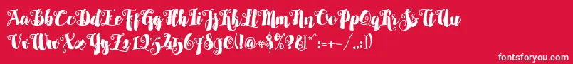 Alamark Lite Free Font – White Fonts on Red Background