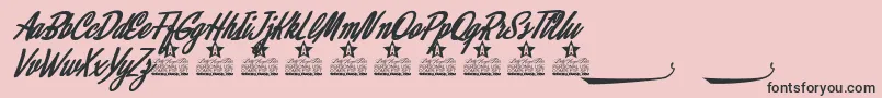 fuente Alamoana Personal Use – Fuentes Negras Sobre Fondo Rosa