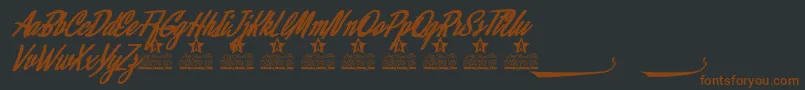 Alamoana Personal Use Font – Brown Fonts on Black Background
