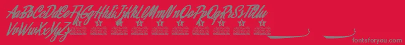 Alamoana Personal Use Font – Gray Fonts on Red Background