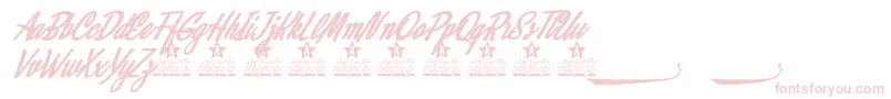 Шрифт Alamoana Personal Use – розовые шрифты на белом фоне