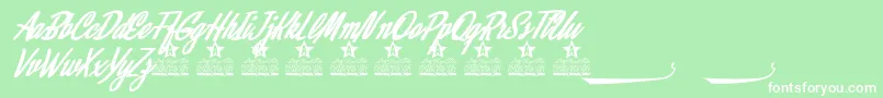 Alamoana Personal Use Font – White Fonts on Green Background