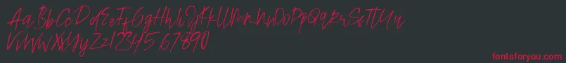 Alamode Font – Red Fonts on Black Background