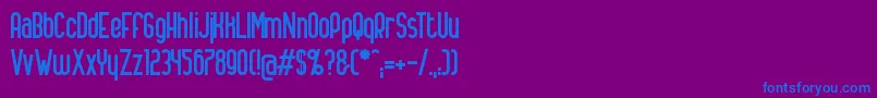 Шрифт alanus – синие шрифты на фиолетовом фоне