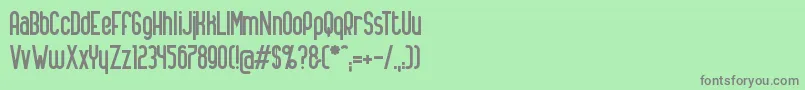 フォントalanus – 緑の背景に灰色の文字