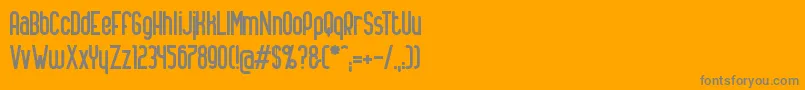 フォントalanus – オレンジの背景に灰色の文字