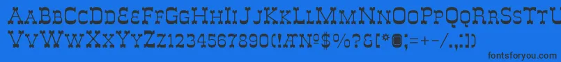 DeLouisvilleSmallcaps Font – Black Fonts on Blue Background