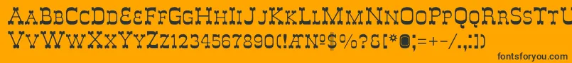 DeLouisvilleSmallcaps Font – Black Fonts on Orange Background