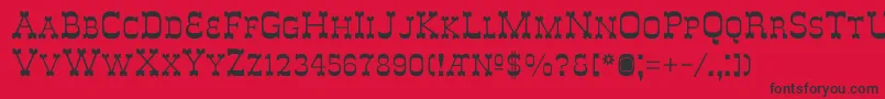 DeLouisvilleSmallcaps Font – Black Fonts on Red Background