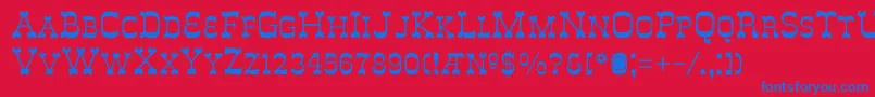 Шрифт DeLouisvilleSmallcaps – синие шрифты на красном фоне