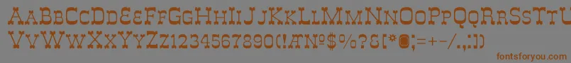 DeLouisvilleSmallcaps Font – Brown Fonts on Gray Background
