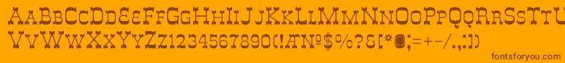 DeLouisvilleSmallcaps Font – Brown Fonts on Orange Background
