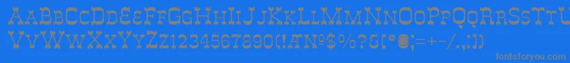 DeLouisvilleSmallcaps Font – Gray Fonts on Blue Background