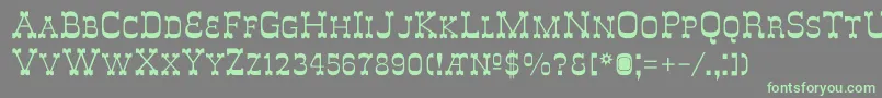 DeLouisvilleSmallcaps Font – Green Fonts on Gray Background