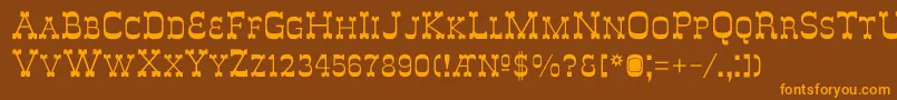 DeLouisvilleSmallcaps Font – Orange Fonts on Brown Background